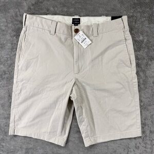 J. Crew Men's 11” Chino Flat Front Shorts NEW Light khaki beige